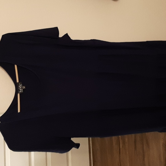 Nicole Miller Navy Blue Tiered Maxi Dress 2x - Picture 4 of 5